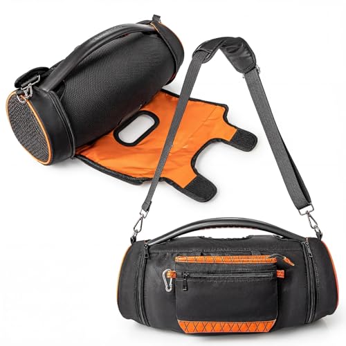 Travel Carrying Strap for JBL Boombox 3 2 1/Boombox 3 Wi-Fi Waterproof Portable Speaker Shoulder Strap with Two Side Covers Travel Carrying Pouch for JBL Boombox 3 (Bag Only)