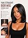 Beauty Forever No Slip Yaki Straight Bob Wig Human Hair 7x5 Bye Bye Knots Lace Front Glueless Drawstring Wig Pre Plucked Pre Cut Face Framing Feathered Layers 180% Density Ready to Go Wig 10inch