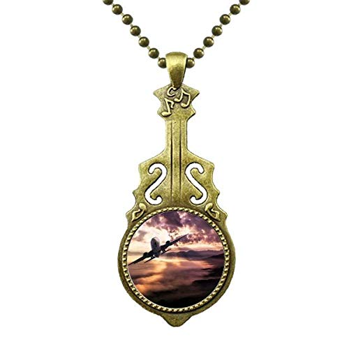 Collier avec pendentif nuages ciel rouge foncé Bestchong pour femme