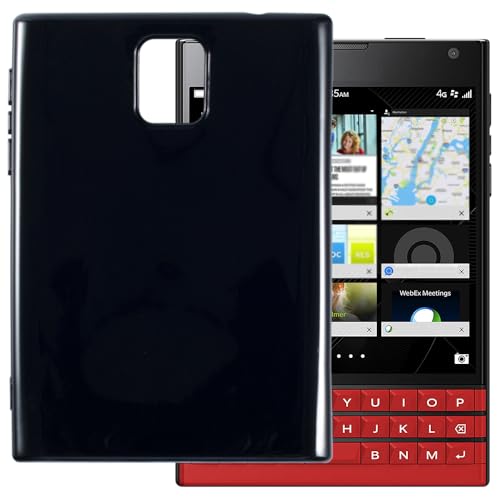OAGELIM Hülle kompatibel mit BlackBerry Passport Q30 Hülle Stoßfeste TPU Weiche Flexible Schützende Handyhülle mit Kratzfestigkeit & Militärischer Fallschutz (Schwarz)