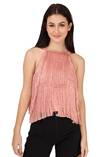 Image of MISVERSE Halter Neck Fringe Top