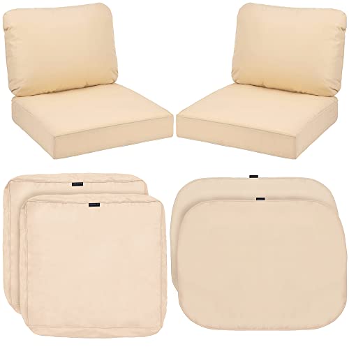 Linstock Outdoor Seat Cushions Cover For Patio Sofa Cushion, Breathable Water-Resistant Cushion Cover With Back Cushion Cover Fit 24 X 24 X 5 Inch Set Of 2 (Cushion Cover Only) #TOP24