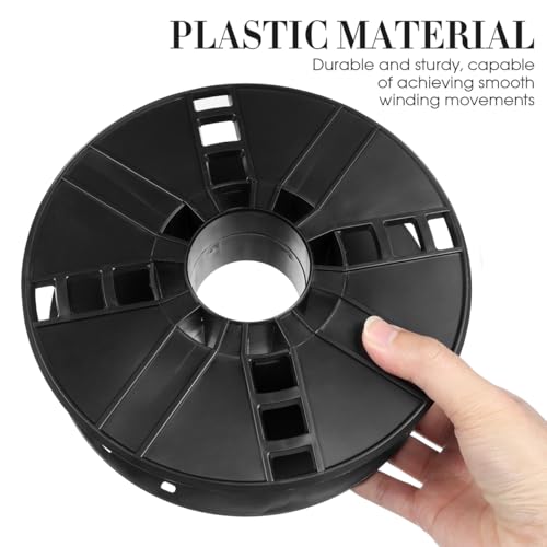 Image of UKCOCO 2pcs Plastic Cord Cable Storage Reel, Lightweight Durable Organizer for Camping, Caravan, Motorhome, Black, 7.87x2.24x4.21inch