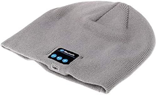 Mouchao Warm Soft Beanie Wireless Hat cap Headset Headphone Speaker Mic Light Gray Mouchao Warm Soft Beanie Wireless Hat cap Headset Headphone Speaker Mic Light Gray