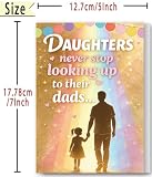 FANCYLUCKY Happy Father’s Day Card for Dad, Funny Fathers Day Card Gifts from Daughter, Sentimental Father Daughter Card