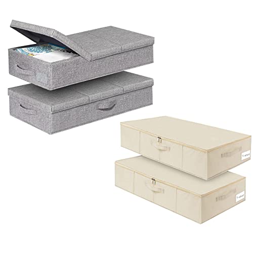 Cajas de almacenamiento bajo cama orden en habitaciones universitarias y pisos pequeños