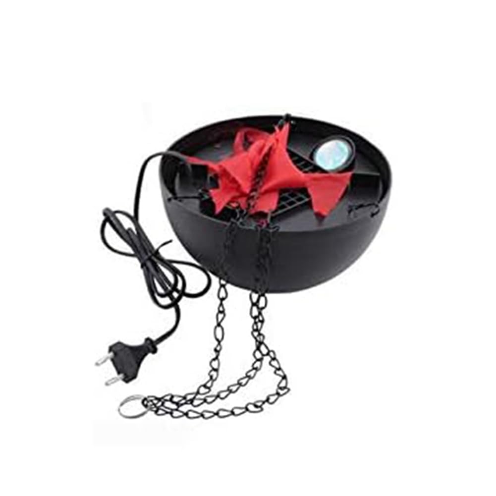 Sunmeit Black 3D Fake-Fire Light, Hanging Led Flame Light, Artificial Led Silk Flame Stage Effect Light Realistic Campfire Lamp Prop Easy Install