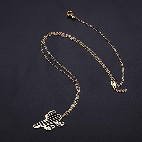 Colar com pingente de cacto da Amosfun com pingente elegante para decoração de festa tropical femini