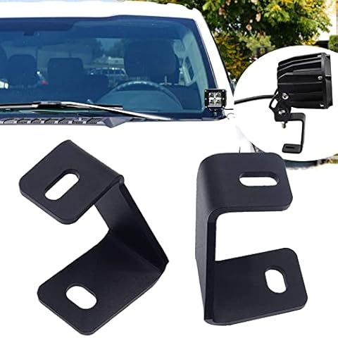 KANGIKX F150 Hood Light Mount Brackets Pillar Pods Mounts Hood Hinges LED Work/Cube Light Mount Brackets Compatible with F150 Raptor 2017-2023 and F-150 2015-2023 Cover