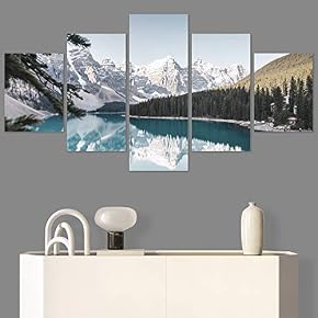 SIGNWIN 5 Panel Canvas Wall Art Modern Art...