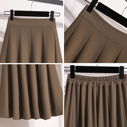 Women's High-Waisted A-line Maxi Skirt Slimming Pleated Long Skirt for Women Trendy4