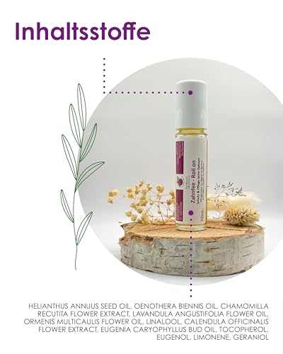 Die Aromaölmanufaktur ZAHNFEE ROLL ON Aroma Öl 10ml - Zahnungsöl für Babys, 100% natürliche Öle zur Linderung von Zahnungsschmerzen