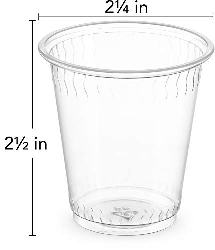 PLASTICPRO 3 oz Disposable Plastic Clear Drinking Cups for Parties and Events [Eco-Friendly and BPA-Free]