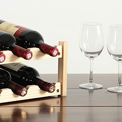 Botellero de vino para mostrador de vino tinto para el hogar, adornos creativos de madera para botellas de vino, soporte para botellas de vino pequeño