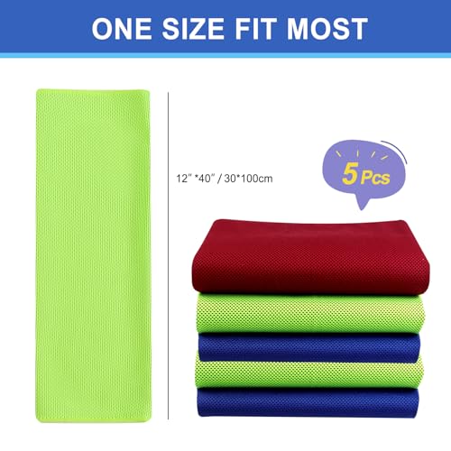Pallesen Cooling Towel, Cooling Towels for Neck and Face, Cooling Towels for Hot Weather, Sports Cooling Towels, Cooling Towels for Yoga, Running & Gym, 10-Pack, 40" x 12", Random Color - image 8