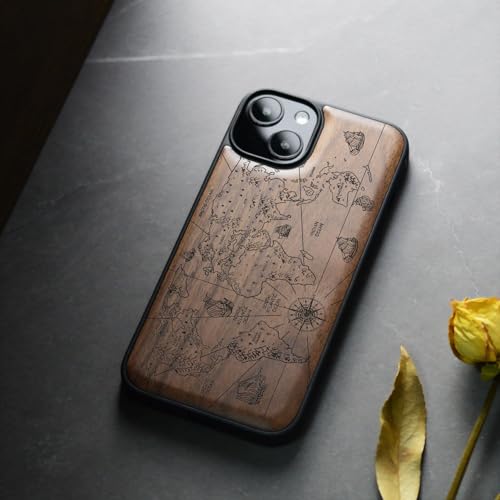 Coque compatible Magsafe 15 antichoc étui rigide en bois de noyer - 4