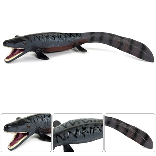 Image of SmilerSmile 7.8 inch Tylosaurus Figurine Plastic Sea Creature Toy for Toddlers | Solid PVC Action Figure, Simulation Sea Animals, Educational Ocean Animal Model, Non-toxic Safe Bath Toy for Kids