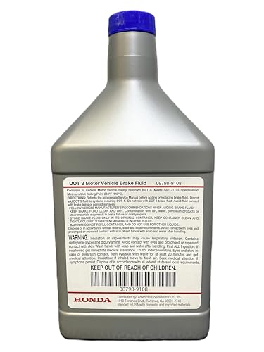 image for Honda 08798-9108 DOT 3 Motor Vehicle Brake Fluid 32 FL OZ (1 Quart) (3