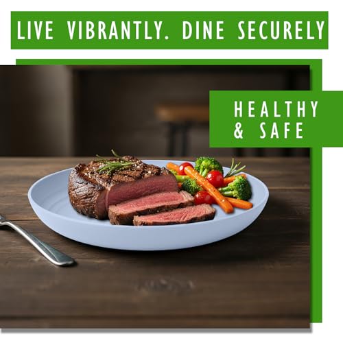 Image of 6PCS Outdoor Dinner Plates Set, 9In Unbreakable Wheat Straw Plate