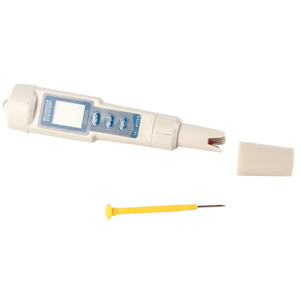 Medidor de PH, 3 in 1 PH Meter, Medidor de Conductividad de Agua, Probador de Calidad del Agua PH con Monitor Portátil 3 en 1, Medidor de PH Digital PortáTil para Agua Potable, Acuario, Piscina, SPA
