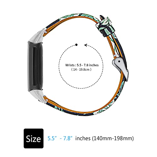 Gimuk Leather Strap Compatible with Fitbit Charge 5 - Image 4
