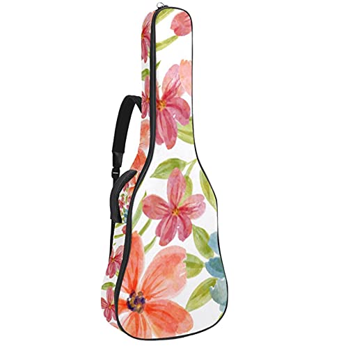Housse guitare acoustique antichoc 106,7 cm avec finitions soignées imprimé floral