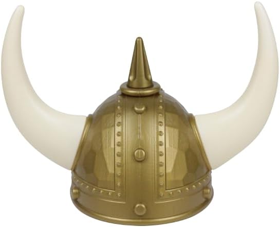 Adults Horned Gold Viking Helmet