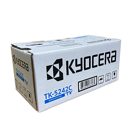 KYOCERA TK-5242C Cyan Toner Cartridge for M5526cdw/ P5026cdw Model Laser Printers (1T02R7CUSV)