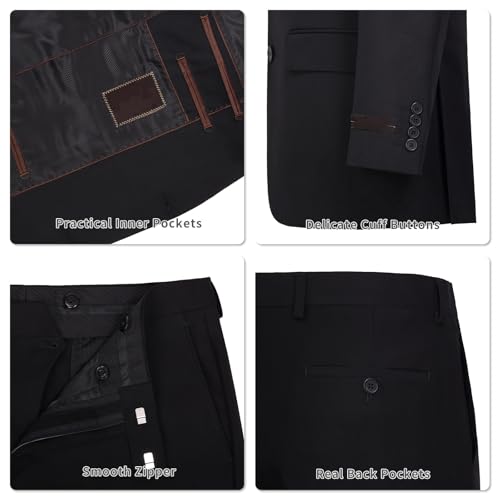 Men's 2 Piece Suit Classic Fit 2 Button Lightweight Blazer & Pants for Business & Daily Wear4