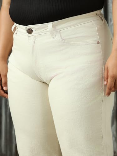 Image of High Star Women Washed Cotton Mom Fit High- Rise Jeans 49