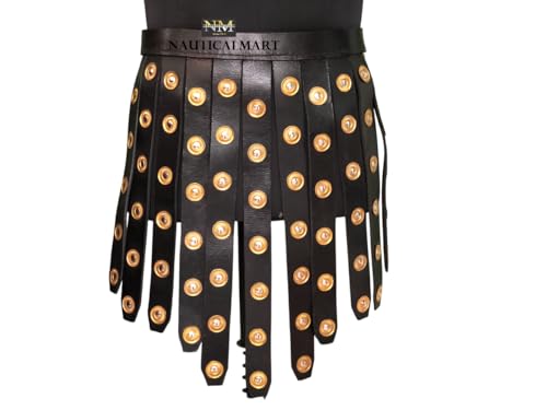 Roman Black Leather Apron Belt Wearable Armor Costume Medieval Larp Re-enactment Cosplay Clothing For MEN Greek Belt Accessory