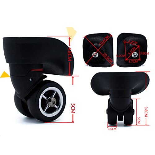 AMLESO Substituição de roda de bagagem, rodas giratórias resistentes ao desgaste universal, rodas de