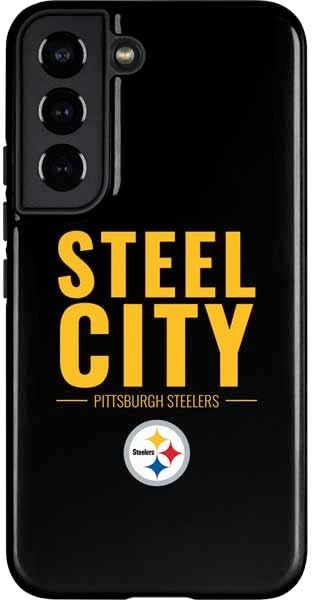 Skinit Pro Phone Case Compatible with Galaxy S22 - Officially Licensed NFL Pittsburgh Steelers Team Jersey Design