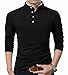KUYIGO Men's Casual Slim Fit Long Sleeve Henley T-Shirts Cotton Shirts