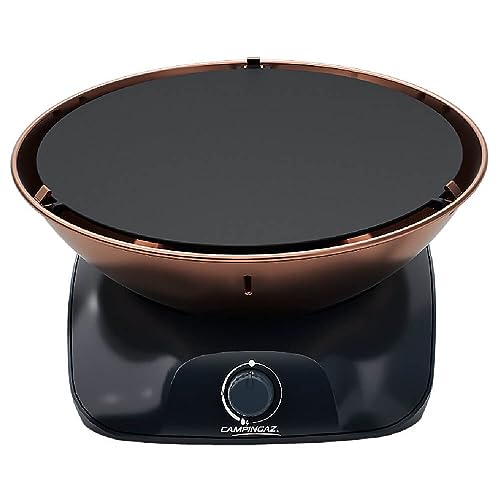 Campingaz 360 Grill CV, runder Tischgrill, Camping-Grill mit Deckel, Balkon-Grill, kleiner Gas-Grill mit 2.200 Watt Leistung, Betrieb mit CV470 Plus Gaskartusche