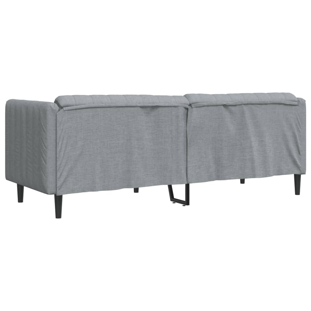 vidaXL Sofa 3-Sitzer Hellgrau Stoff