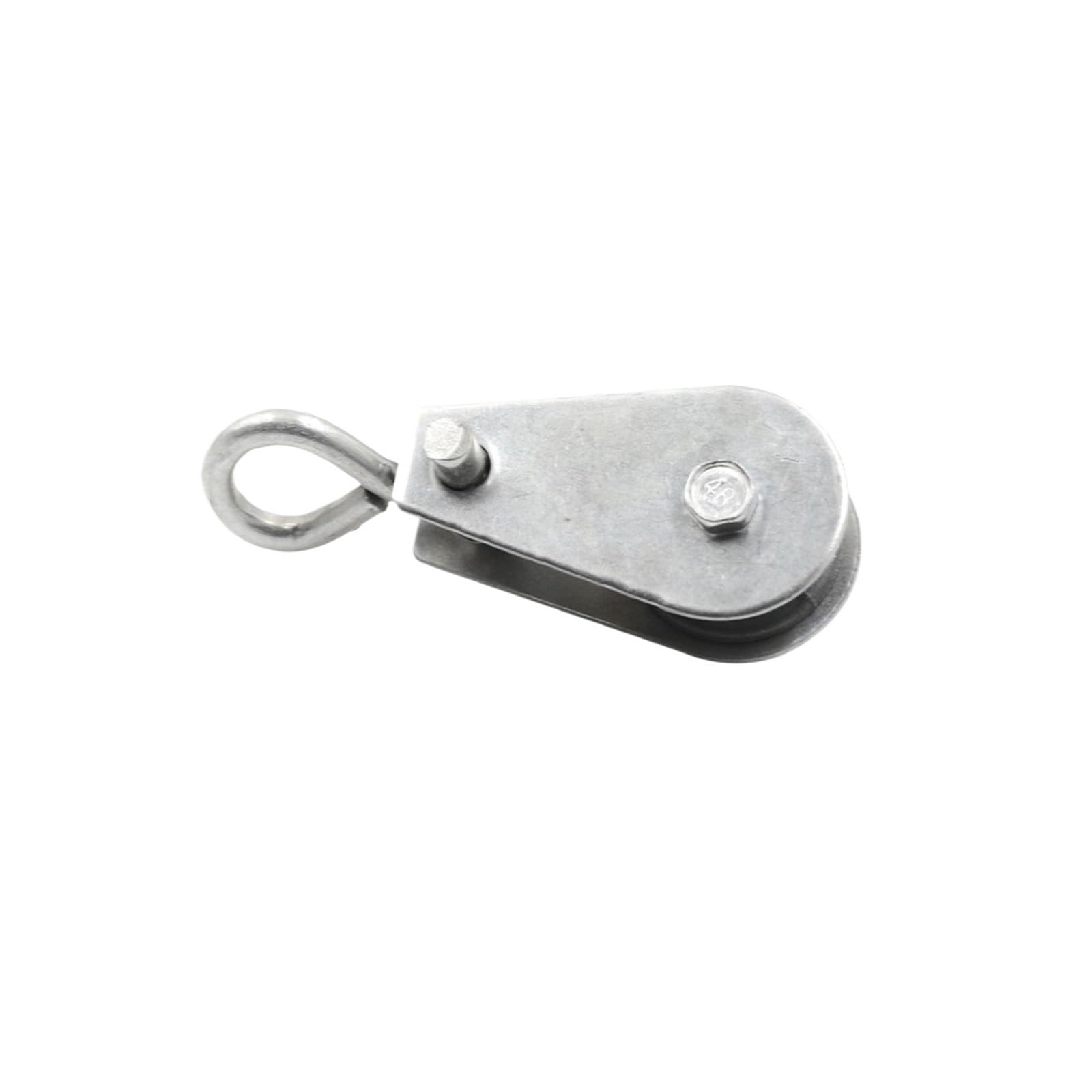Einteilige 0,8 cm drehbare Riemenscheibe mit Rollenblock, 0,03 Tonnen Metallrad, robuste Hebeausrüstung für Rigging, Boot und industrielle Nutzung
