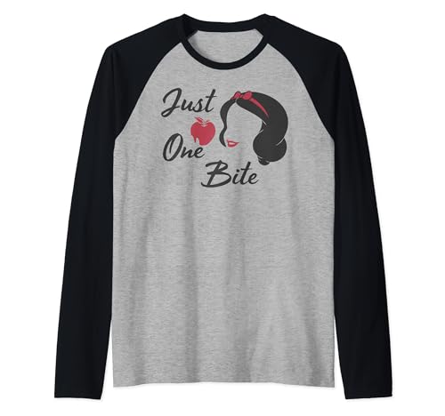 Image of Disney Snow White Just One Bite Head Shot Sketch Raglan Baseball Tee