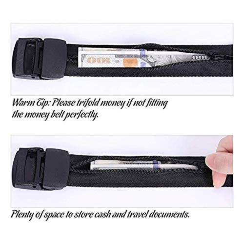 Anti-Theft Wallet Belt,Cash safe Travel Security Money Belt Hidden Money Pocket,Causal Fashion Pop Waist Strap4