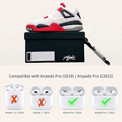 Noctiloros Cool Sneaker Case For Airpods Pro,Fun Shoe Box Headphone Case Cover With Keychain And Magnetic Anti-Loss Cord #TOP6