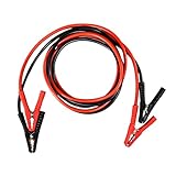 MUQIDA 2 PCS Jumper Cables for Car Battery, 10 Gauge 10Feet Automotive Booster Cables with Carrying Bag, Heavy Duty Alligator Clips Cable for Jump Starting Dead or Weak Batteries