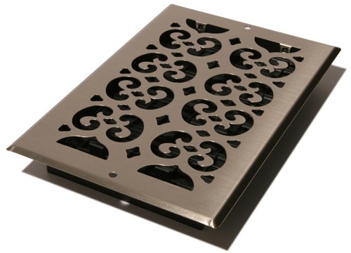 Decor Grates SP612W-NKL Wall Register, 6-Inch by 12-Inch, Nickel