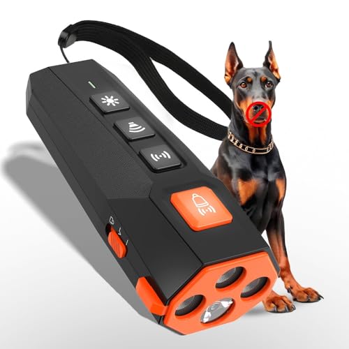 Pup Control Ultrasonic Dog Trainer - Ultrasonic Bark Deterrent, 4 Modes - Black