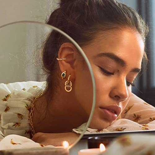 MYEARS Women Ear Cuff Earring Gold Non Pierced Ear Cartilage Clip on Wrap Hoop 14K Gold Filled Tiny Boho Beach Simple Minimalist Delicate Handmade Hypoallergenic Jewelry Gift-Sold as Single/Pair2