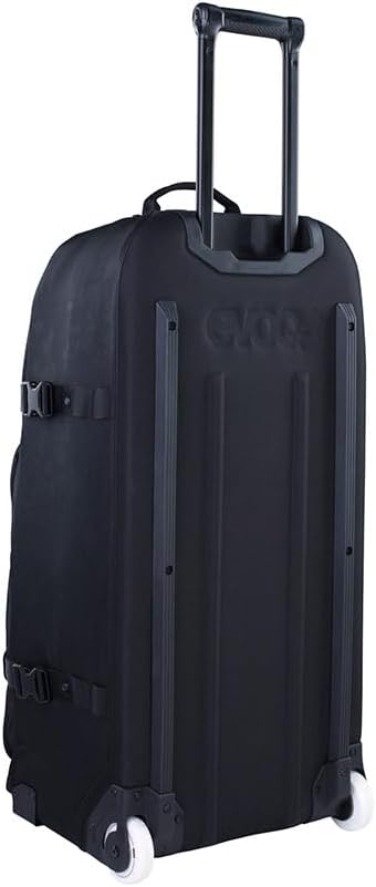 EVOC World Traveller 125L Waterproof Travel Bag with EVA Bottom, Telescopic Handle & Organizers - Durable Polyester, Black