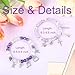 Qilejewelry KPop Bracelet Merch 2PCS Kpop Bracelets Stuff Crystal Bead Friendship Matching Bracelets Korea-Pop Demon Christmas Jewelry Birthday Gifts for Women Girlfriend Daughter Sister Fans (Silver-Purple Crystal)