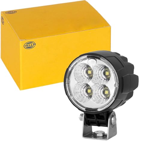 Led-Projecteur De Travail HELLA Support Pivotant Projecteur LED 12V 24V Fiche Deutsch