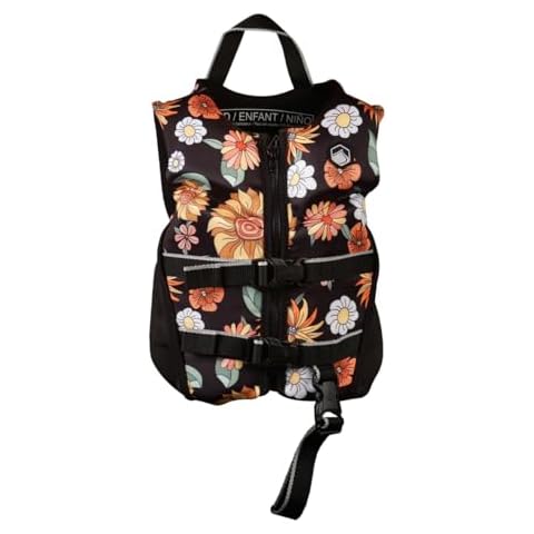 Liquid Force 2026 Dream (Black/Flowers) Child CGA Life Jacket, 33-55lbs Cover