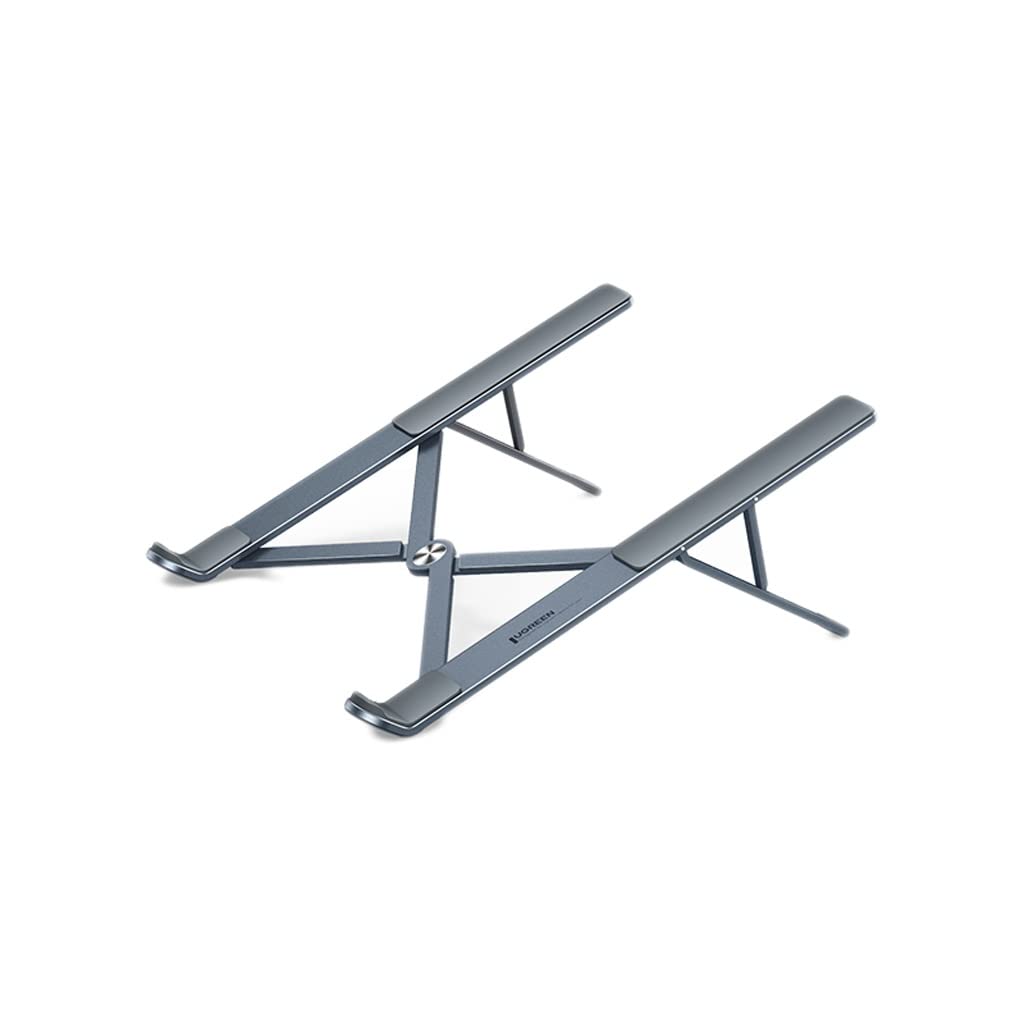 Soporte para computadora portátil para teletrabajo con base elevada y plegable