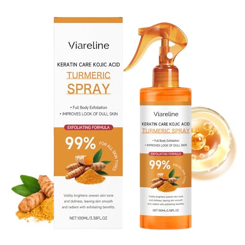 Spray Peel Shot all'Acido Cogico e Curcuma, 100 ml, Spray Esfoliante Corpo con Acido Cogico, per Viso e Corpo, Delicato, Lascia la Pelle Morbida e Liscia